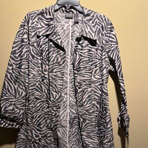 Chico’s Zebra Print Jacket, size 1